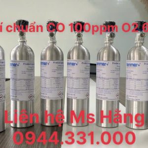 Bình khí chuẩn CO 100ppm O2 600ppm