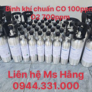 Bình khi chuẩn CO 100ppm O2 700ppm