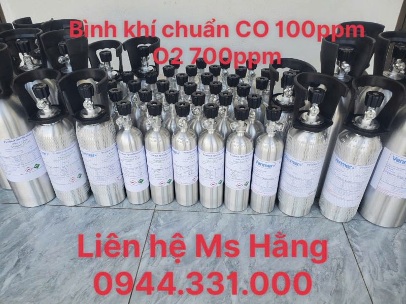 Bình khi chuẩn CO 100ppm O2 700ppm