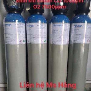 Bình khí chuẩn CO 100ppm O2 7500ppm