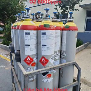 Bình khí chuẩn CO 100ppm O2 8000ppm