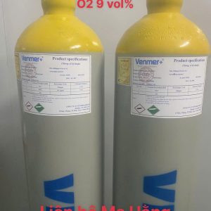 Bình khí chuẩn CO 100ppm O2 9 vol%