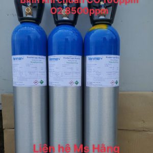 Bình khí chuẩn CO 100ppm O2 8500ppm