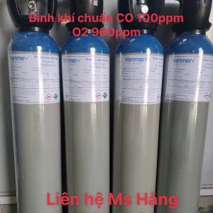 Bình khí chuẩn CO 100ppm O2 900ppm