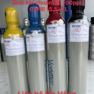 Bình khí chuẩn CO 100ppm C3H8 15 %LEL