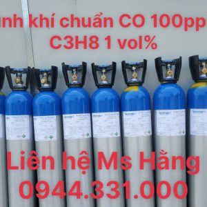 Bình khí chuẩn CO 100ppm C3H8 1 vol%