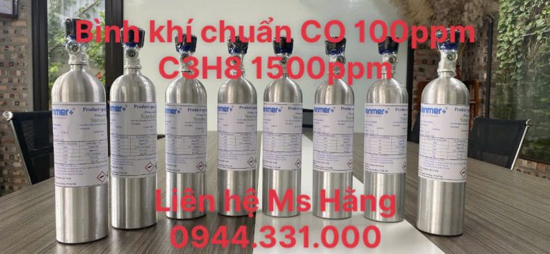 Bình khí chuẩn CO 100ppm C3H8 1500ppm