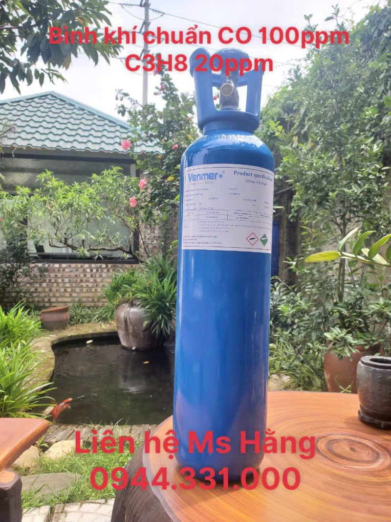 Bình khí chuẩn CO 100ppm C3H8 20ppm