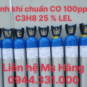 Bình khí chuẩn CO 100ppm C3H8 25 %LEL