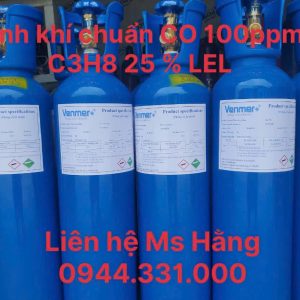 Bình khí chuẩn CO 100ppm C3H8 25 %LEL