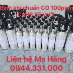 Bình khí chuẩn CO 100ppm C3H8 25 vol%