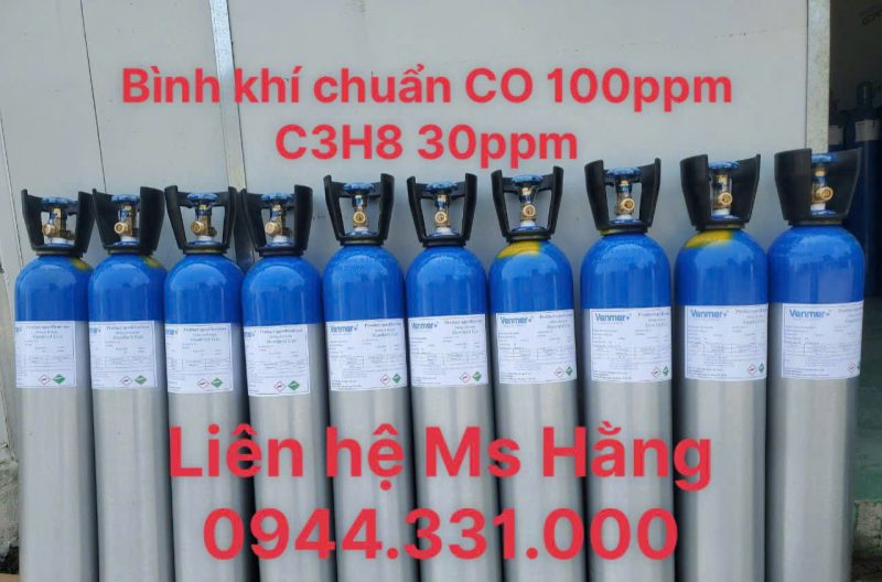 Bình khí chuẩn CO 100ppm C3H8 30ppm