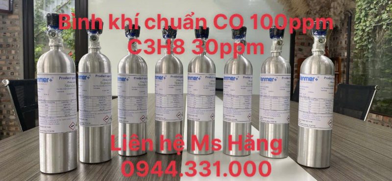 Bình khí chuẩn CO 100ppm C3H8 30ppm