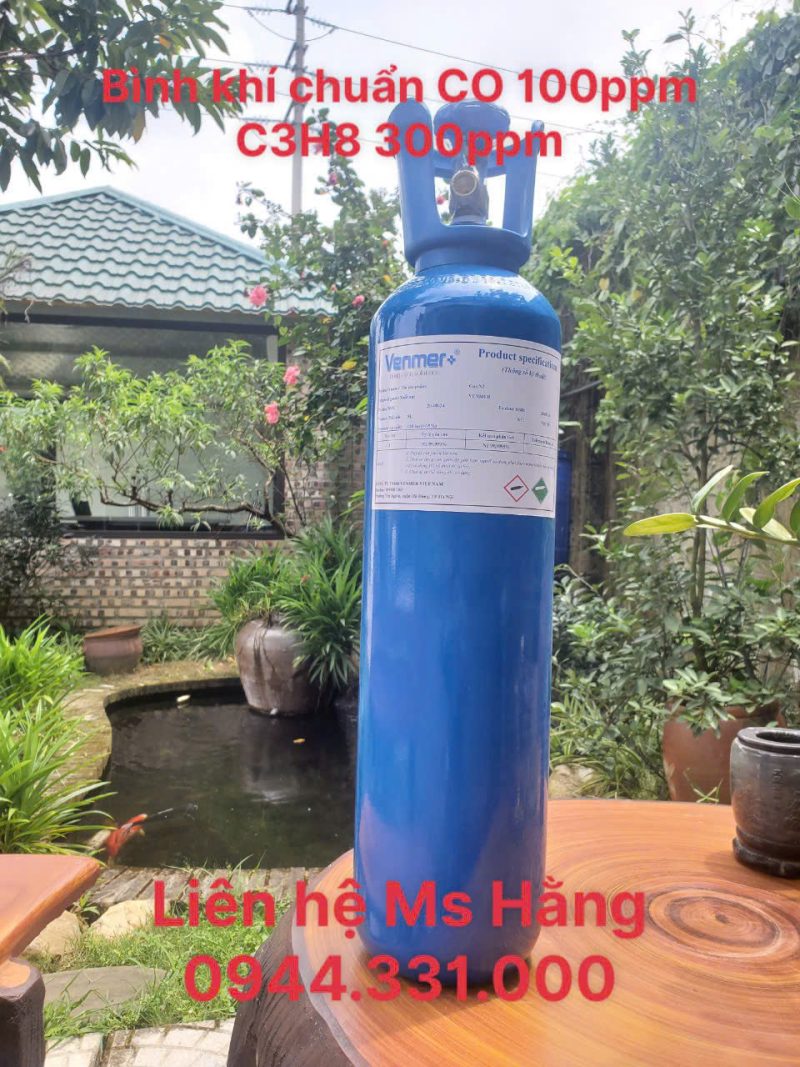 Bình khí chuẩn CO 100ppm C3H8 300ppm