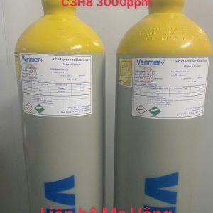 Bình khí chuẩn CO 100ppm C3H8 3000ppm