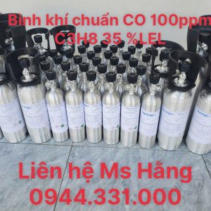 Bình khí chuẩn CO 100ppm C3H8 35 %LEL