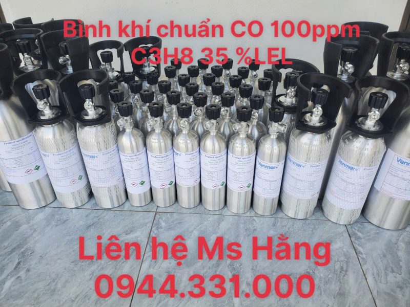 Bình khí chuẩn CO 100ppm C3H8 35 %LEL