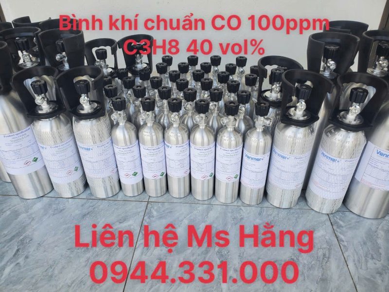 Bình khí chuẩn CO 100ppm C3H8 40 vol%