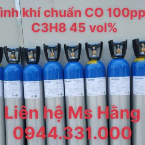 Bình khí chuẩn CO 100ppm C3H8 45 vol%