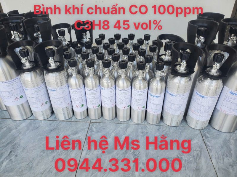 Bình khí chuẩn CO 100ppm C3H8 45 vol%