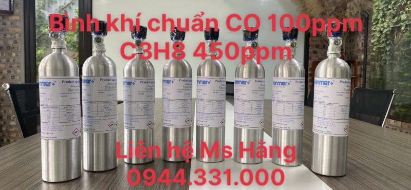 Bình khí chuẩn CO 100ppm C3H8 450ppm