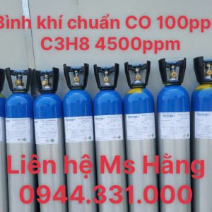 Bình khí chuẩn CO 100ppm C3H8 4500ppm