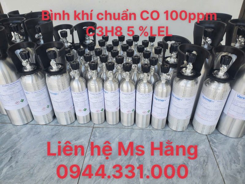 Bình khí chuẩn CO 100ppm C3H8 5 %LEL