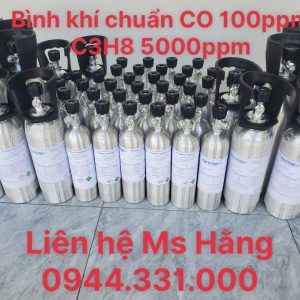 Bình khí chuẩn CO 100ppm C3H8 5000ppm