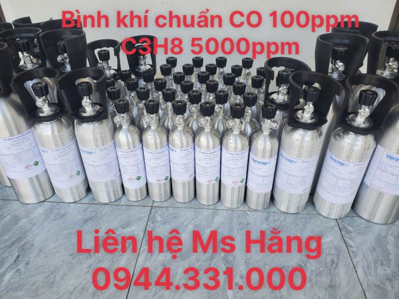 Bình khí chuẩn CO 100ppm C3H8 5000ppm