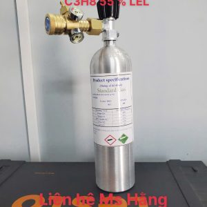 Bình khí chuẩn CO 100ppm C3H8 55 %LEL